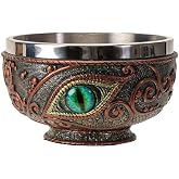 Pacific Giftware Dragon Eye Utility Bowl Decorative Resin and Stainless Steel Storage Dish for Organizing Keys Jewelry Small Items Perfect Gothic Dragon Home Decor Accent