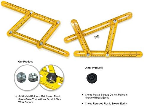 NEW Angleizer Template Tool, WITH Steel Bolts, More Durable, Great For Measuring All Angles, Quick and Easy To Use, Multi-Angle Measuring Tool, For Engineers, Handymen, Builders, Craftsmen, by MCAMP