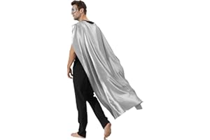 KIDSFERE Adult Superhero Cape and Mask - Halloween Costume Adult Cape Cloak Superhero Theme Day Costume Dress Up Party Capes