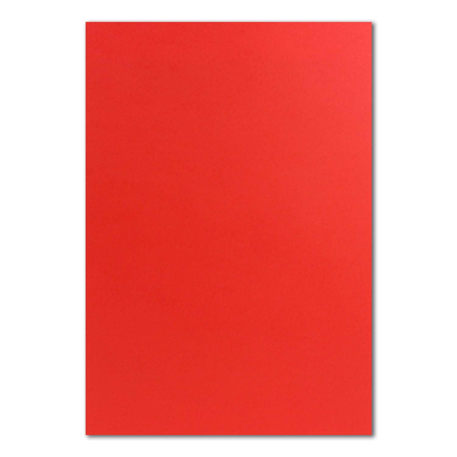 25 DIN A4 paper sheets plano sheets - red - 240 g m² - 21 x 29.7 cm - craft sheet clay paper photo cardboard craft paper clay cardboard - FarbenFroh — image 1