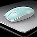 Sungwoo 2.4Hz Ultrathin Wireless Computer Mouse with Silent Click Lightweight PC Notebook Laptop Mouse (Mint Green)