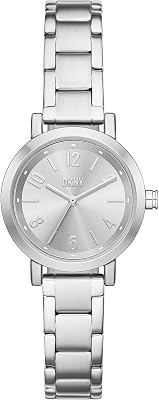 Relógio analógico de quartzo feminino com bracelete em aço inoxidável NY6695