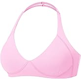 YEOREO Women Halter Sports Bra Light Support V Neck Padded Strappy Open Back Workout Gym Tops