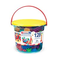 Bristle Blocks by Battat - The Official Bristle Blocks - 128 Pieces in a Bucket - Creativity Building Toys for Dexterity and Fine Motricity - BPA Free 2 years +