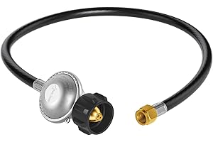 Jakivew 2ft Gas Grill Regulator and Hose-Replacement Parts for Weber, Nexgrill, Charbroil, Broil King & Most LP Propane Grills
