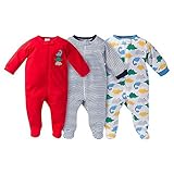 Gerber Onesies Baby Boy Sleep N' Play Sleepers 3 Pack Dinosaur