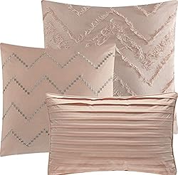 Stratford Park Blush Queen Comforter Set, 7 Piece