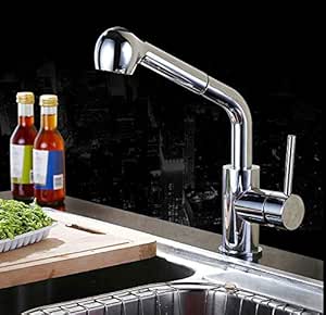 Grifo de la cocina caliente y c viejo fregadero del fregadero fregadero