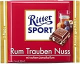 Ritter Sport Rum Raisins Hazelnut Chocolate 100 g