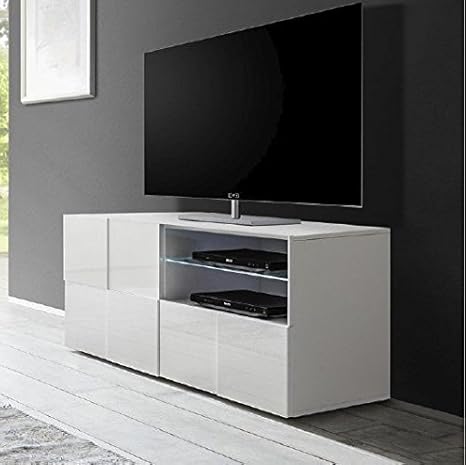 Arredocasagmbit Mobile Porta Tv Moderno Bianco Lucido