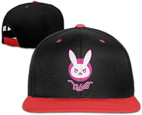 Rayrush NY Overwatch Dva Bunny Logo Print Flat Hip-Hop Baseball Caps