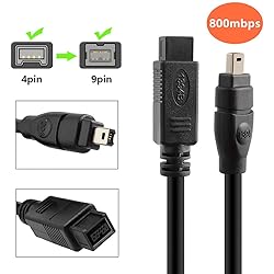 LIONX Firewire Cable 1394B 800-400 IEEE 9 Pin Male