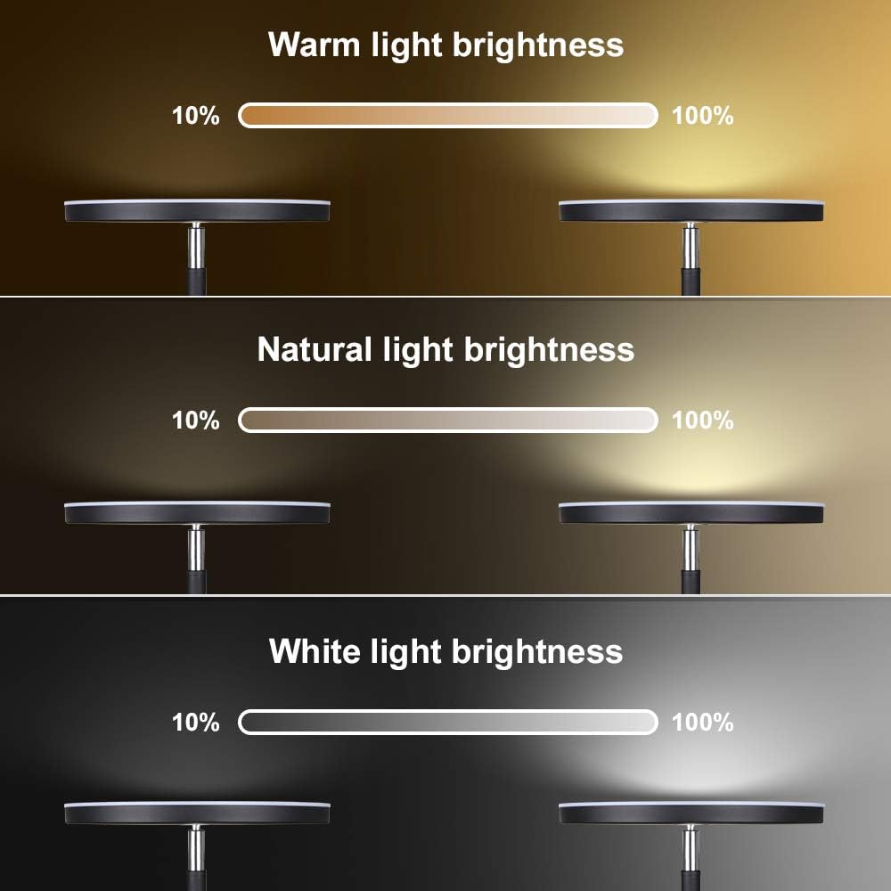 Floor Lamp - Dimunt LED Floor Lamps for Living Room Bright Lighting, 27W/2000LM Main Light and 7W/350LM Side Reading Lamp, Adjustable 3 Colors 3000K/4500K/6000K Tall Lamp with Remote & Touch Control: Home Improvement