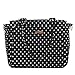 JuJuBe Be Classy Structured Multi-Functional Multi-Functional Diaper Bag/Purse, Legacy Collection - The Duchess - Black with White Polka Dots