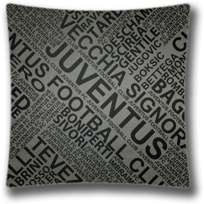 Pop Home Home Decor Square Decorative Throw Pillow Covers Juventus Text Pillowcase 18" x 18"