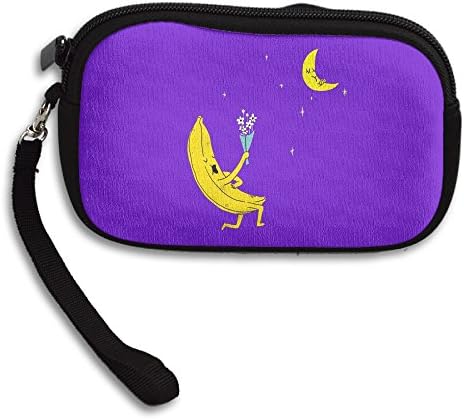 Will You Marry Me Funny Banana And Moon Small Money Wallet Coin Purse Pouch Bag