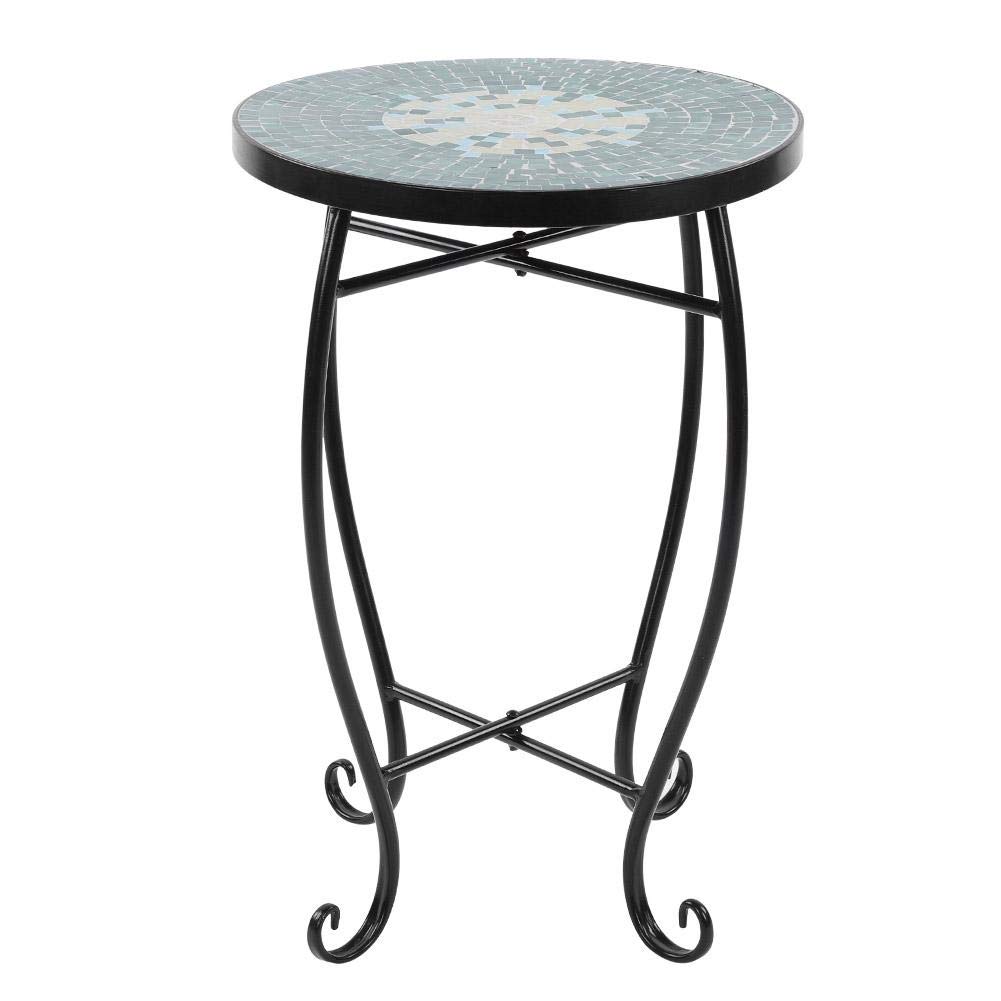 Gototop Mosaic Painted Glass Patio Plant Stand Round Side Accent Table Sofa Bed End Table Outdoor Indoor Snack Table Accent Coffee Table 52 35 35cm Buy Online In Dominica