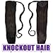 Human Hair Ponytail Extension Wrap 20” 100% Real Remy Premium Grade AAAAA 80 Grams Long Straight Human Hair Silky Soft by Knockout Hair (#01B/#02 Natural Black/Dark Brown Mix)