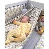 YWXJY Baby Rocking Chair Infant Squat Seat Kids Swing Baby Cartoon Hammock Home Outdoor Detachable Portable Comfortable Bed Kit Infant Hammock-Yellow