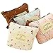 Bonaweite Canvas Change Coin Purse Wallet Bag Gift with Zip and Liner, Set of 4