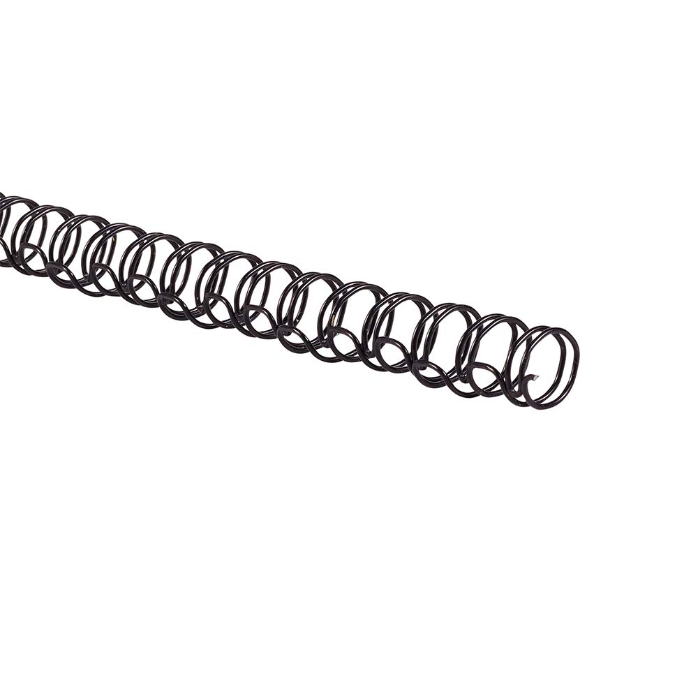 GBC Binding Spines / Spirals / Coils, 3/8″ Diameter, 75 Sheet Capacity, 3:1 Pitch, WireBind, Black, 100 Pack (9775018)