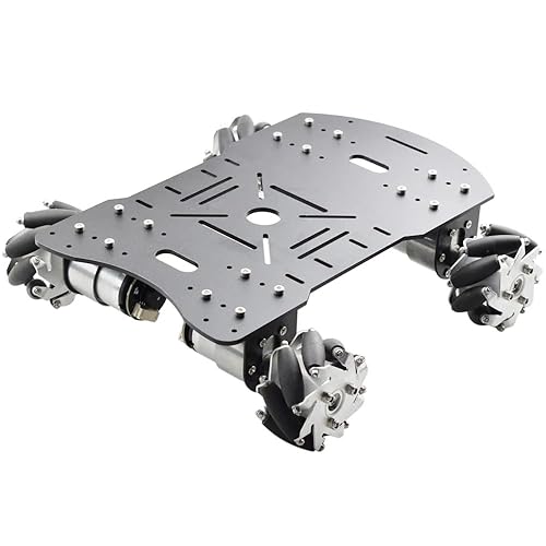 Moebius Metal Mecanum Omni Wheel Robot Car Kit with 4pcs DC 12V Speed ...
