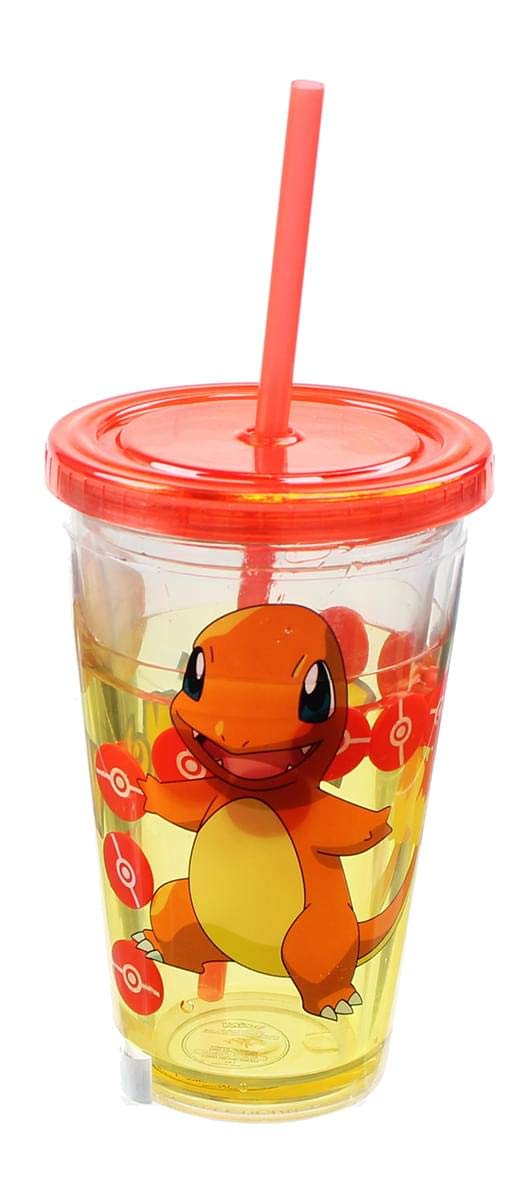 Pokemon Charmander 18oz Carnival Cup w/Floating Confetti Pokeballs