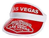 Forum Novelties Red LAS Vegas Poker Dealer Bingo Plastic Clear Visor Hat Fear & Loathing