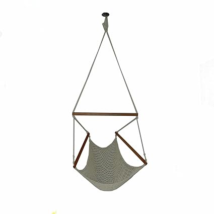 Generic Cotton Swing Sitting Hammock (White)