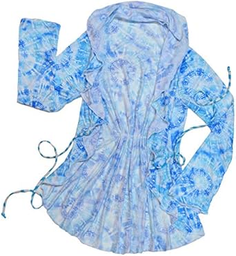 blue tie dye cardigan