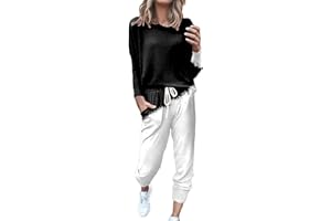 JMMSlmax 2 Piece Outfit for Women 2023 Casual Trendy Women Lounge Matching Sets Outfit Long Pant Set Sweatsuits Tracksuits