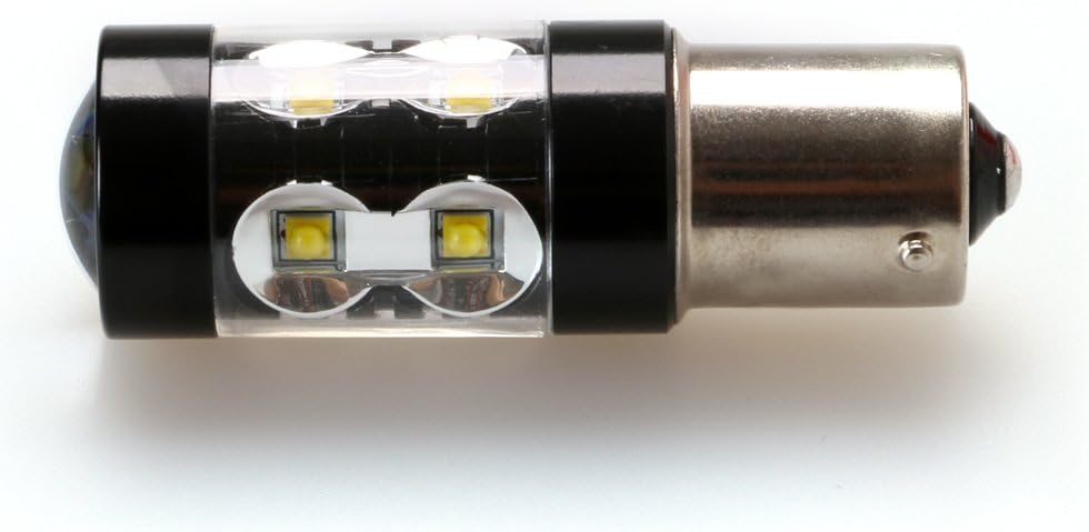 Lumiplux 1156 P21W BA15S 12V 24V Yellow LED Car Light Bulb 12X5W High Power for turn signal turn signal brake parking tail parking tail Light (Pack of 2)