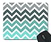 Gery Turquoise Chevron Mouse Pad Mousepad