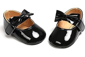 RVROVIC Baby Girl Moccasins Princess Sparkly Mary Jane Dresses Shoes Premium Lightweight Soft Sole Crib Shoes Toddler Shoes