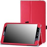 MoKo Samsung Galaxy Tab 4 8.0 Case - Slim Folding Cover Case for Samsung Galaxy Tab 4 8.0 Inch Tablet, RED (With Smart Cover Auto Wake / Sleep. WILL NOT Fit Samsung Galaxy Tab 3 8.0)