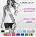 60th Birthday Gifts for Women - Happy 60th Birthday Premium Satin Sash Glitter & Rhinestone - Black