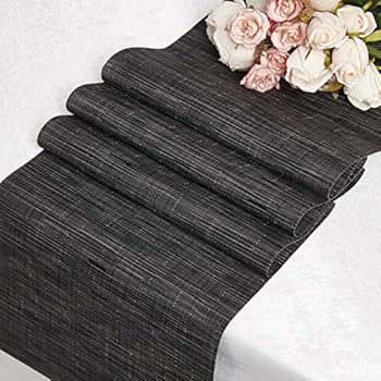 DOLOPL PVC Black Table Runners 12