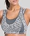 SYROKAN Sports Bras for Women High Support Mesh Full Coverage Racerback Wireless No Bounce Running Bras Multicoloured #5 Large
