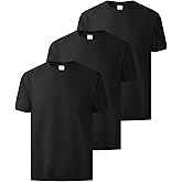 ZITY 3 Pack Men's T-Shirts Cotton Crew Neck Basic Tee Short Sleeve Soft Casual Shirts Summer Tops