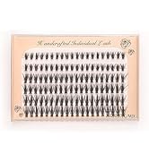 BlueSmurfs Individuals Lashes Extensions Fluffy 30D DIY Cluster Eyelashes Natural Faux Mink False...