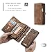 Galaxy Note 8 Wallet Case XRPow Samsung Galaxy Note 8 Multi-Functional Folio Flip Vegan Leather Wallet Removable Magnetic Back Cover 11 Card Slots & 3 Cash Pocket Shock Protection Cover BROWN
