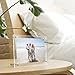 NIUBEE 5x7 Clear Acrylic Desktop Picture Frame, Beveled Frameless Plexiglass Photo Photography Display with Standoff