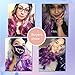 AISI HAIR Ombre Purple Wavy Side Part Wig Cosplay Long Curly Purple Hair for Black Women Natural Looking Fiber Wig
