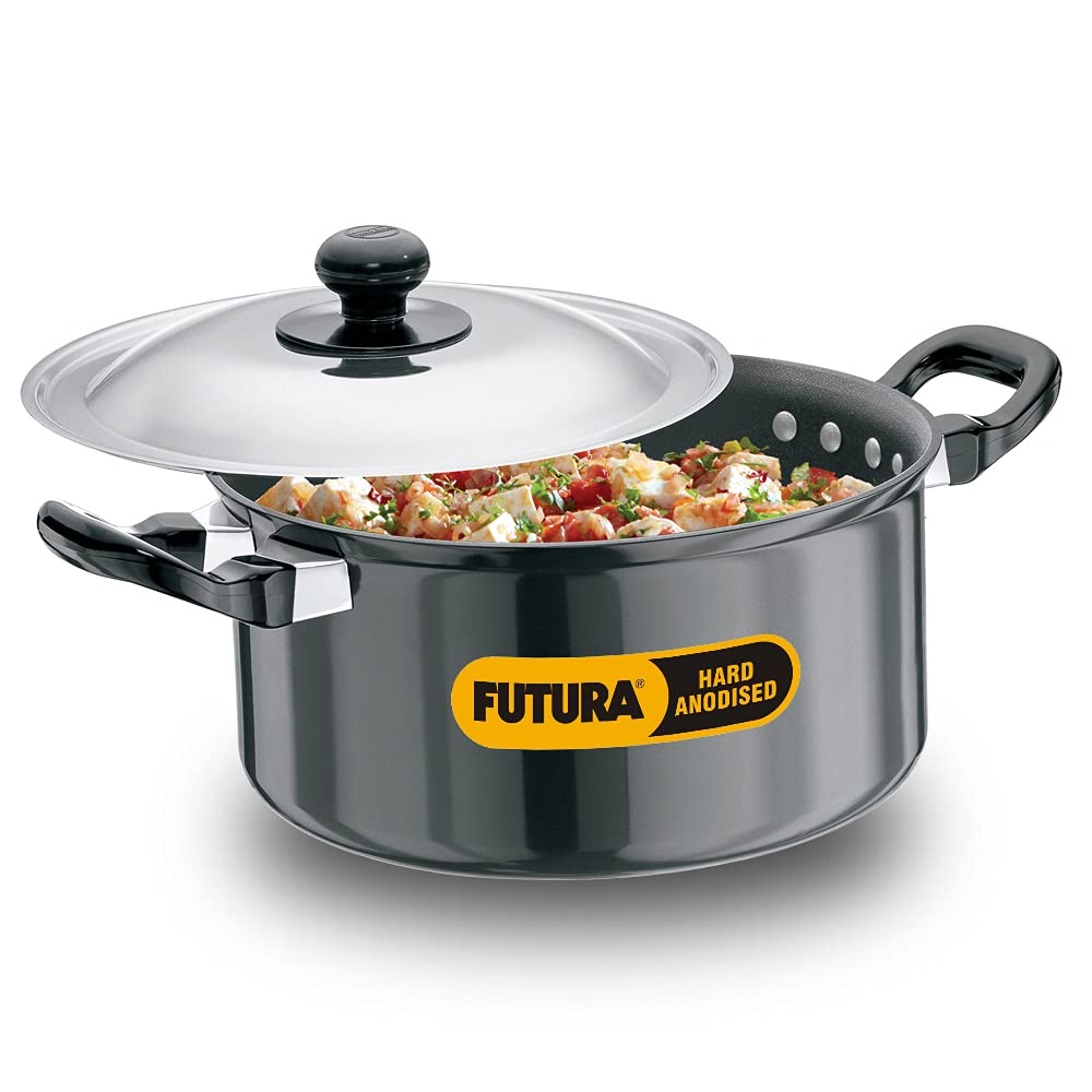 Hawkins/Futura L33 Hard Anodised Cook and Serve Stewpot, 2.25-Liter