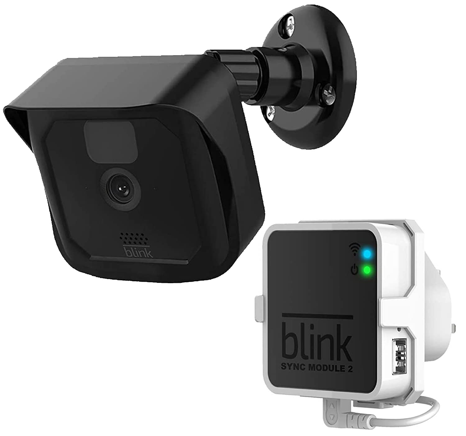 Blink Camera Mount, Plastic Cover/Mount with Blink Sync Module Outlet Wall Mount for Blink Outdoor/Indoor Cameras Security System (Blink 1+1)