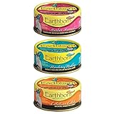 Earthborn Holistic Wet Cat Food Variety Pack - 3 Flavors (Catalina Catch, Harbor Harvest, and Monterey Medley) - 3 Ounces Each (12 Total Cans)