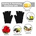 Codream Cotton Men's Gel Moisturizing Gloves Day Night Instantly Repair Eczema Dry Rough and Cracked Hands Gel Lining Infused with Essential Oils and Vitamins Black