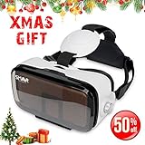 SMAVR 3D VR Immersive Headset Glasses, Virtual Reality Viewer Helmet Goggles, Private Theater for Movie & Games. Adjustable Pupil, Fit for Most Users via iOS & Android Phone within 4.7