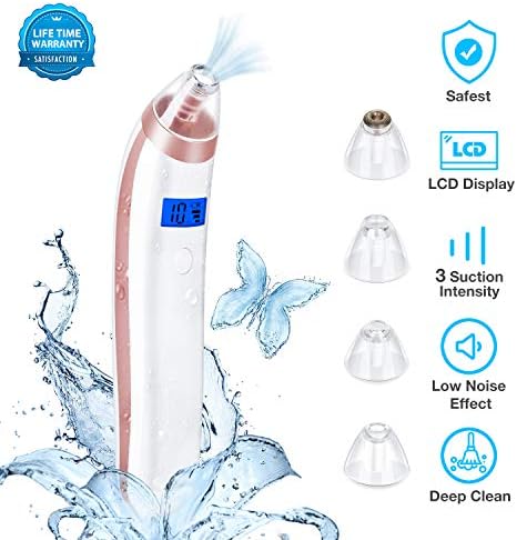 Blackhead Remover, Electric Pore Vacuum Suction Acne Comedone Extractor Pimple Popper Tool, USB Rechargeable Blackhead Removal Portable Skin Facial Care for Women Men