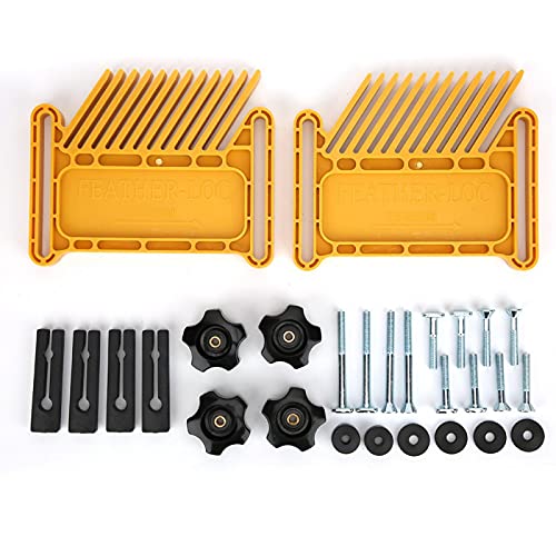 Feather Board, Woodworking Feather Board, Plastic Chamfer Groove Featherboard, Woodworking Router Table Accessories for Engraving Machine(Square Feather Board B Yellow),Other Cutting Tools